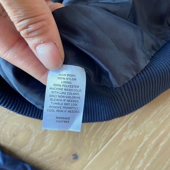 THE RAIL Zip Up Bomber Jacket Men Large Blue Long Sleeve - Picture 7 of 7